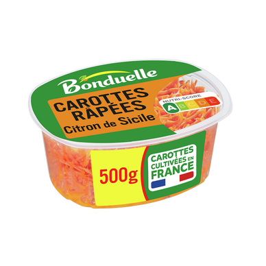 Carottes râpées au citron de Sicile de nos producteurs BONDUELLE 500g