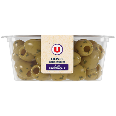 Olives vertes dénoyautées (aux poivrons rouges et herbes de provence)àla provencale, 150G