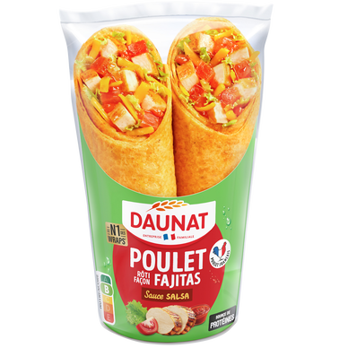 Wraps poulet rôti fajitas DAUNAT 190g