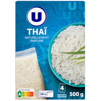 Riz long Thai  4 sachets cuisson de 125g, 500g