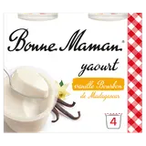 Yaourt vanille bourbon de Madagascar BONNE MAMAN 4x125g