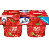 LE PETIT BASQUE Yaourt brassé au lait de brebis aromatisé à la fraise