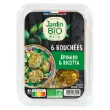 JARDIN BIO ETIC Bouchées épinards et ricotta