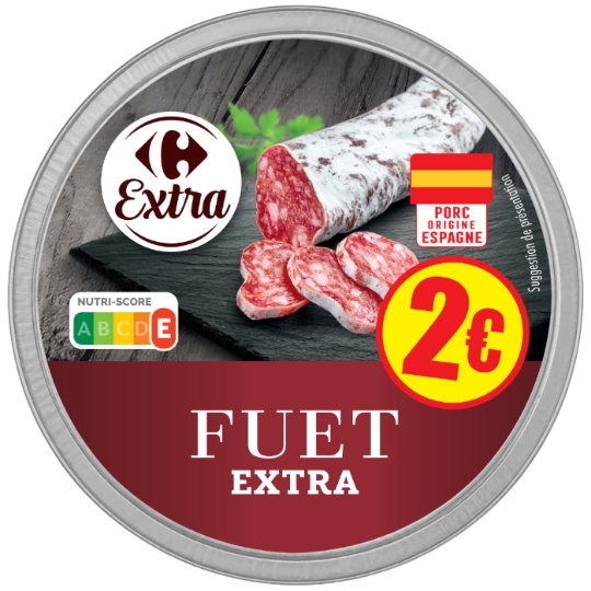Fuet porc origine Espagne CARREFOUR EXTRA