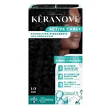 Coloration Permanente 1.0 Noir Sans Ammoniaque Couvre 100% Cheveux Blancs Complexe Keragen Active Care+ KERANOVE