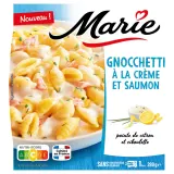 MARIE Gnocchetti à la crème et saumon pointe de citron et ciboulette