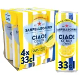 SAN PELLEGRINO Ciao! Boisson gazeuse aromatisée citron sans sucres boîtes