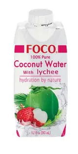 Jus de noix de coco et de litchi, Foco (33 cl)