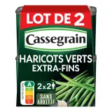 CASSEGRAIN Haricots verts extra fins cueillis rangés mains