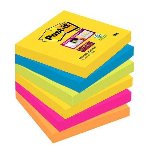Post-It 6 Blocs Notes Super Sticky - Post-It Rio