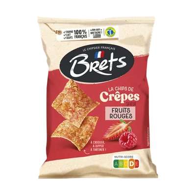 Chips de crêpes saveur fruits rouges, Brets (100 g)