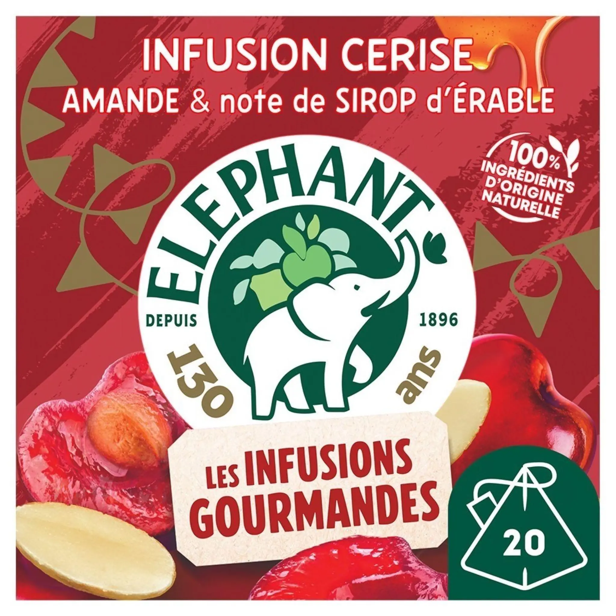 ELEPHANT Plantes à infusion cerise amande sirop d'érable