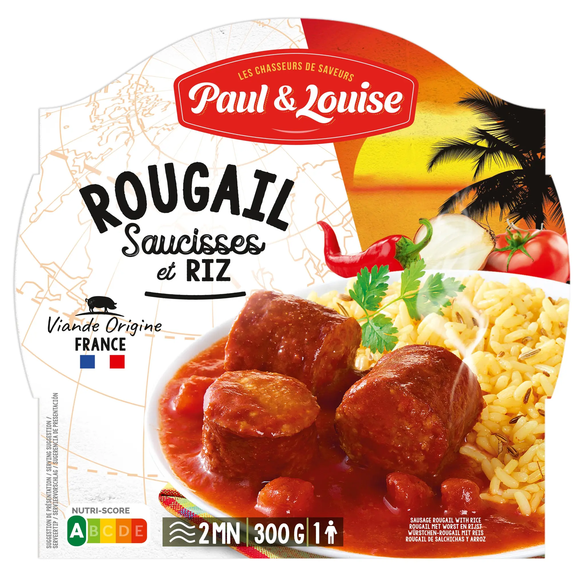 PAUL ET LOUISE Rougail saucisses et riz