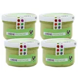 Les Petites Laiteries Petit Pot de Crème Pistache - Lait de vache pasteurisé, Lot de 4x100g