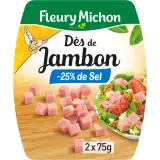 FLEURY MICHON Dés de jambon réduit en sel