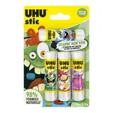 Uhu 4 bâtons de colle blanche, 4 x 8,2g