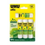 Uhu 4 bâtons de colle blanche, 4 x 8,2g