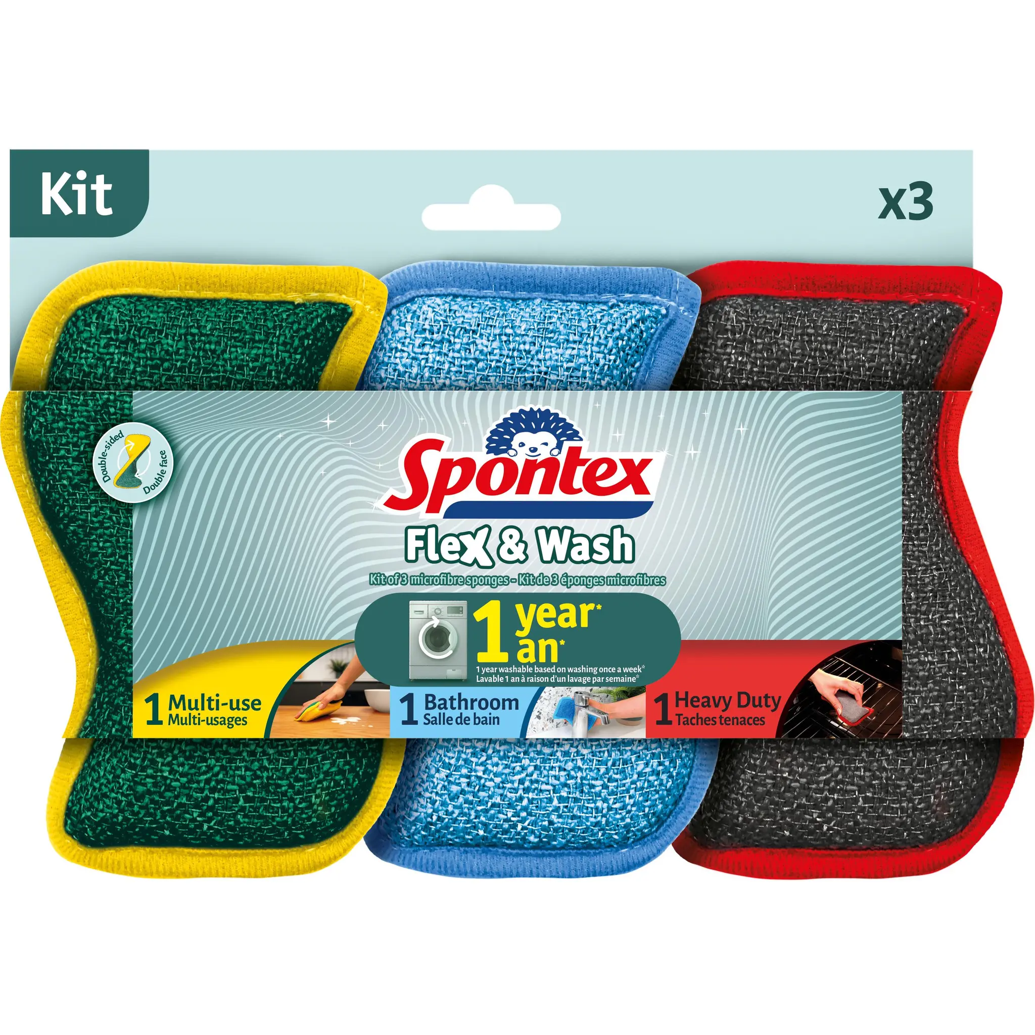 SPONTEX Kit Flex & Wash multi-usages