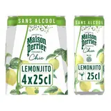 Maison Perrier Chic Boisson Gazeuse Aromatisée Lemonjito, 4x25cl