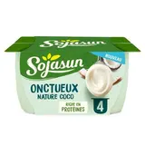 Sojasun Dessert nature au soja coco enrichi en protéines, 4x100g