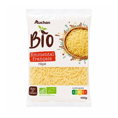 Auchan BIO  Emmental Râpé, 100g