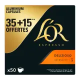 L'OR Espresso Capsules de café Delizioso intensité 5 compatibles Nespresso