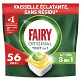 Fairy Capsules Lave-Vaisselle Tout en 1 Citron x56 Lavages