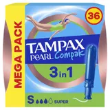 Tampax Pearl Compak Super Tampons Avec Applicateur x36
