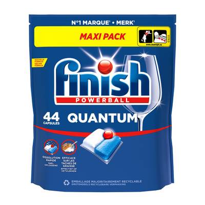 Finish Capsules Lave-Vaisselle Powerball Quantum Maxi Pack, 44 capsules