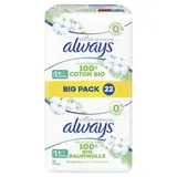 Serviettes hygiéniques normal en coton BIO, Always (x 22)