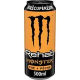 Monster Rehab Thé Pêche, Boisson énergisante, 50cl