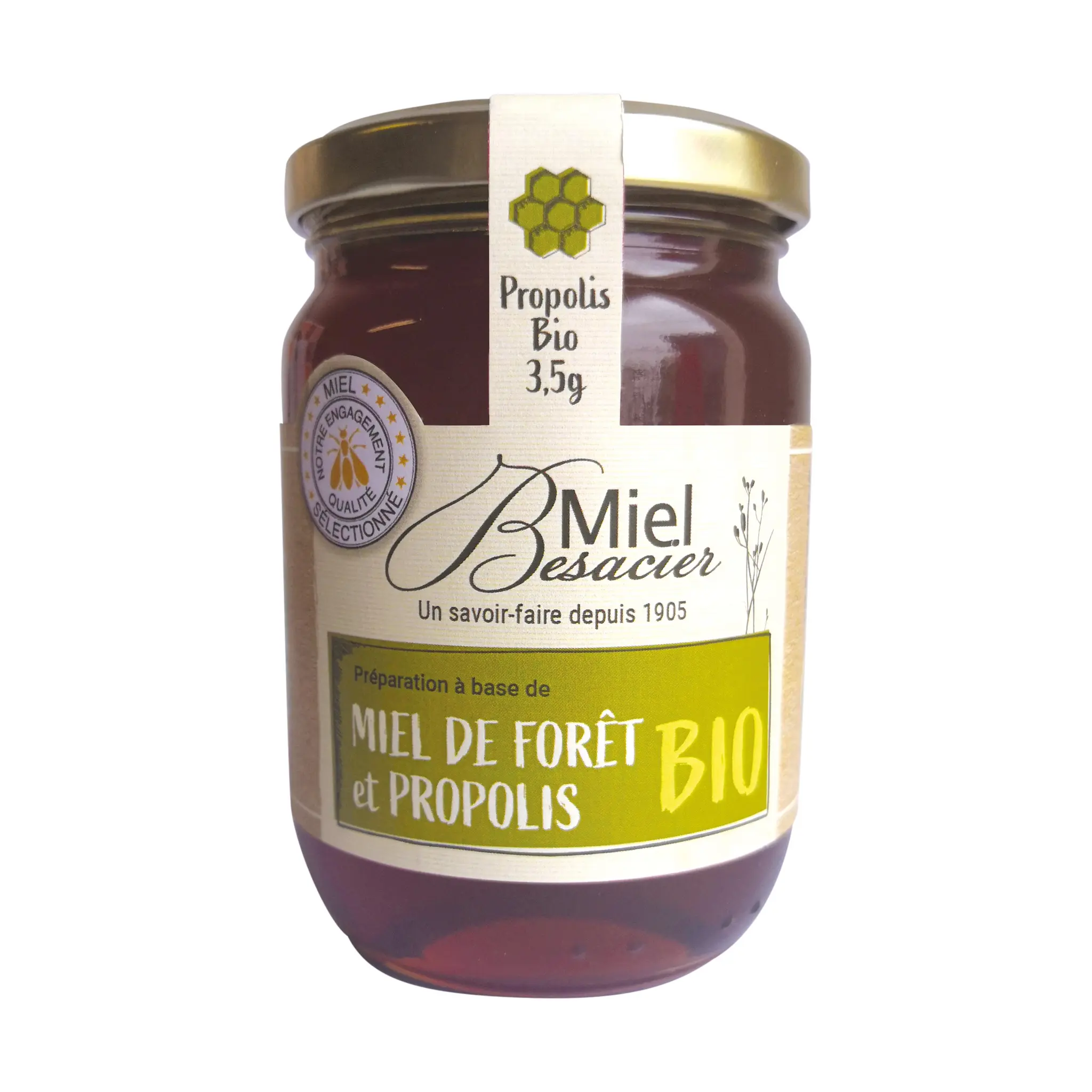 MIEL BESACIER Miel de forêt et propolis bio