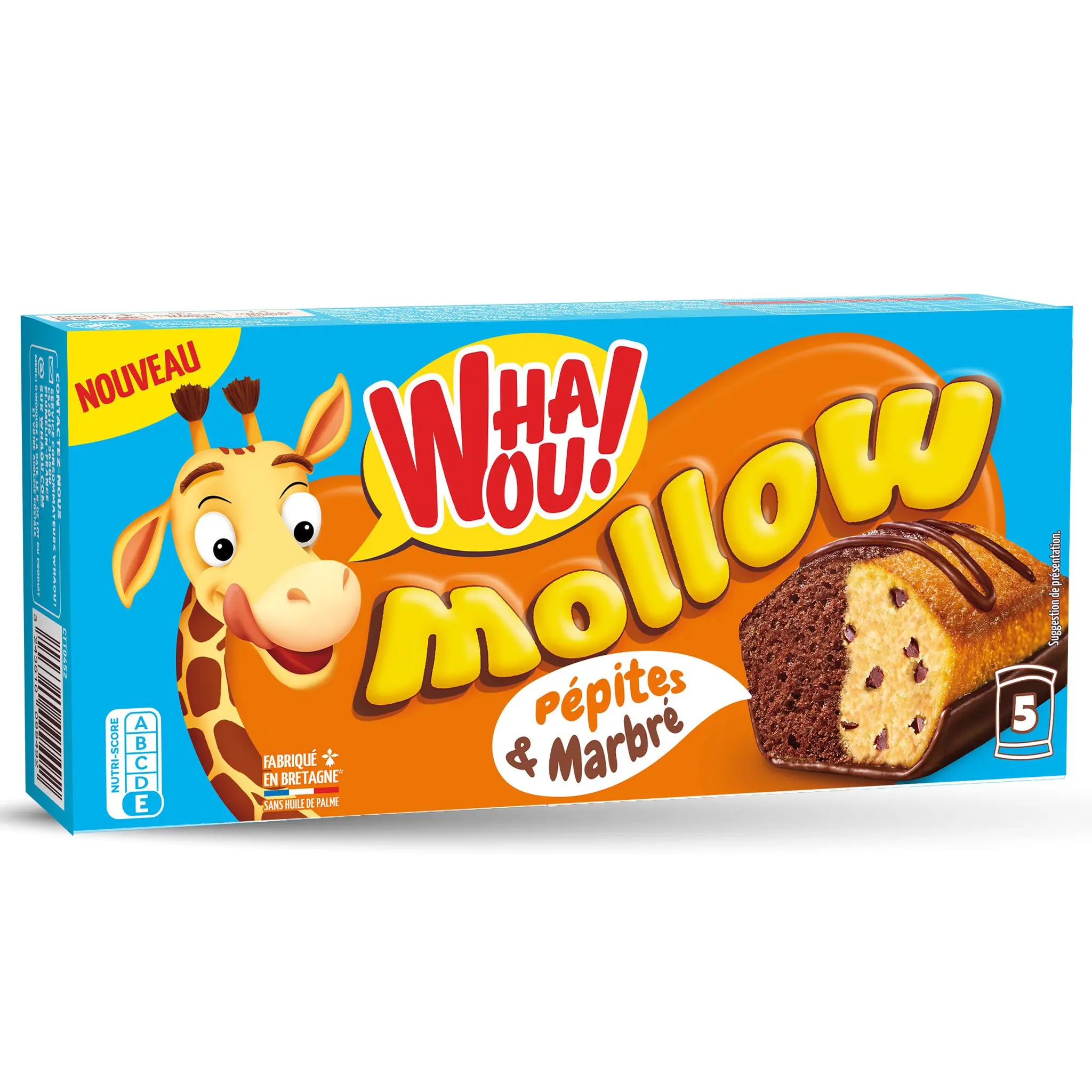 WHAOU Mollow mini gâteaux marbrés avec pépites de chocolat