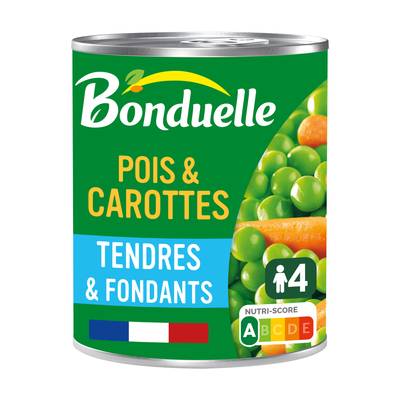 Bonduelle Petits Pois Carottes en conserve, 530g