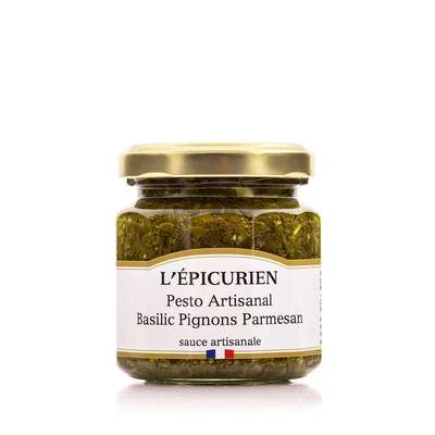 Pesto artisanal basilic, pignons et parmesan, L'Epicurien (100 g)