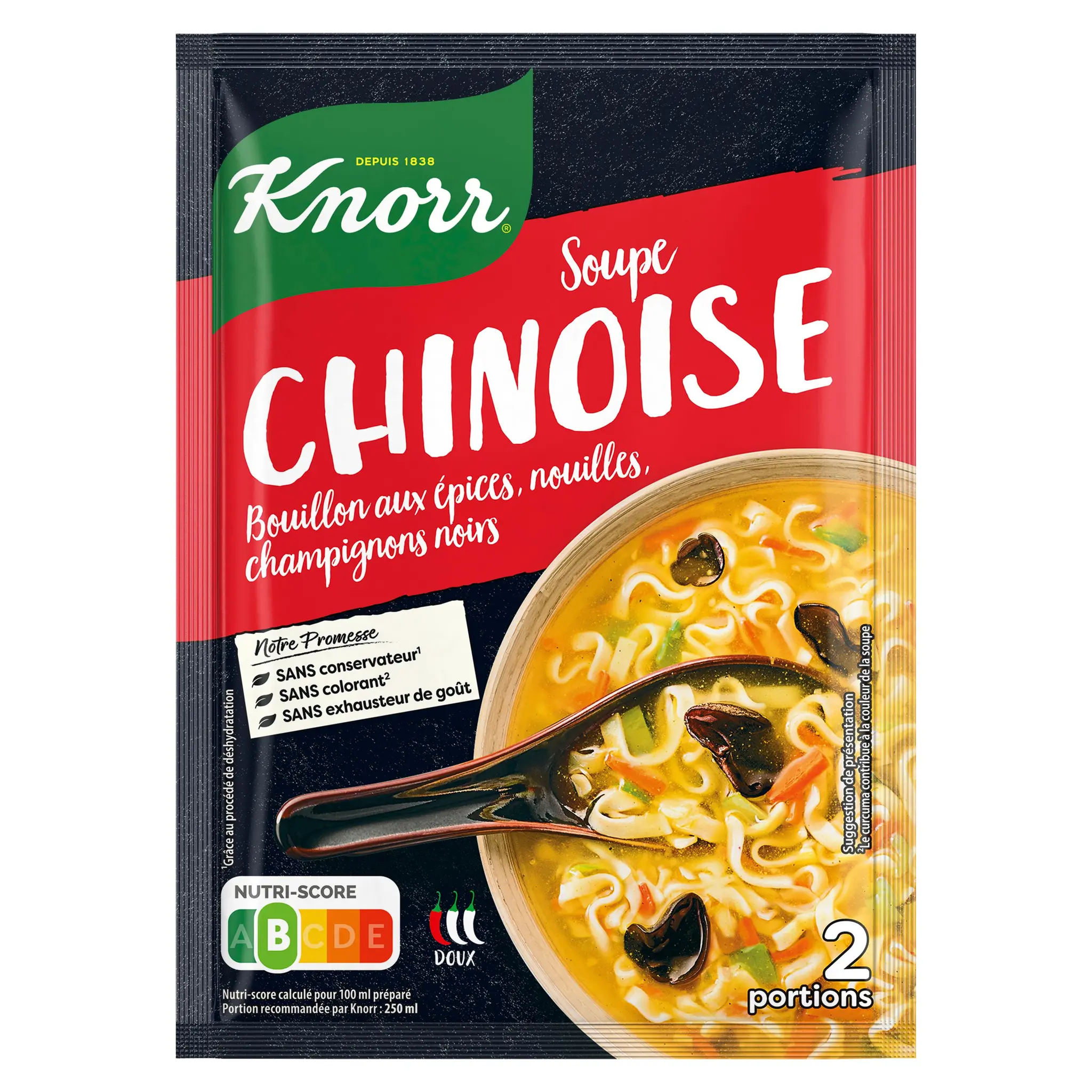 KNORR Soupe chinoise deshydratée nouilles et champignons noirs