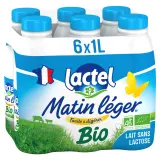 LACTEL Matin léger Lait bio facile à digérer sans lactose