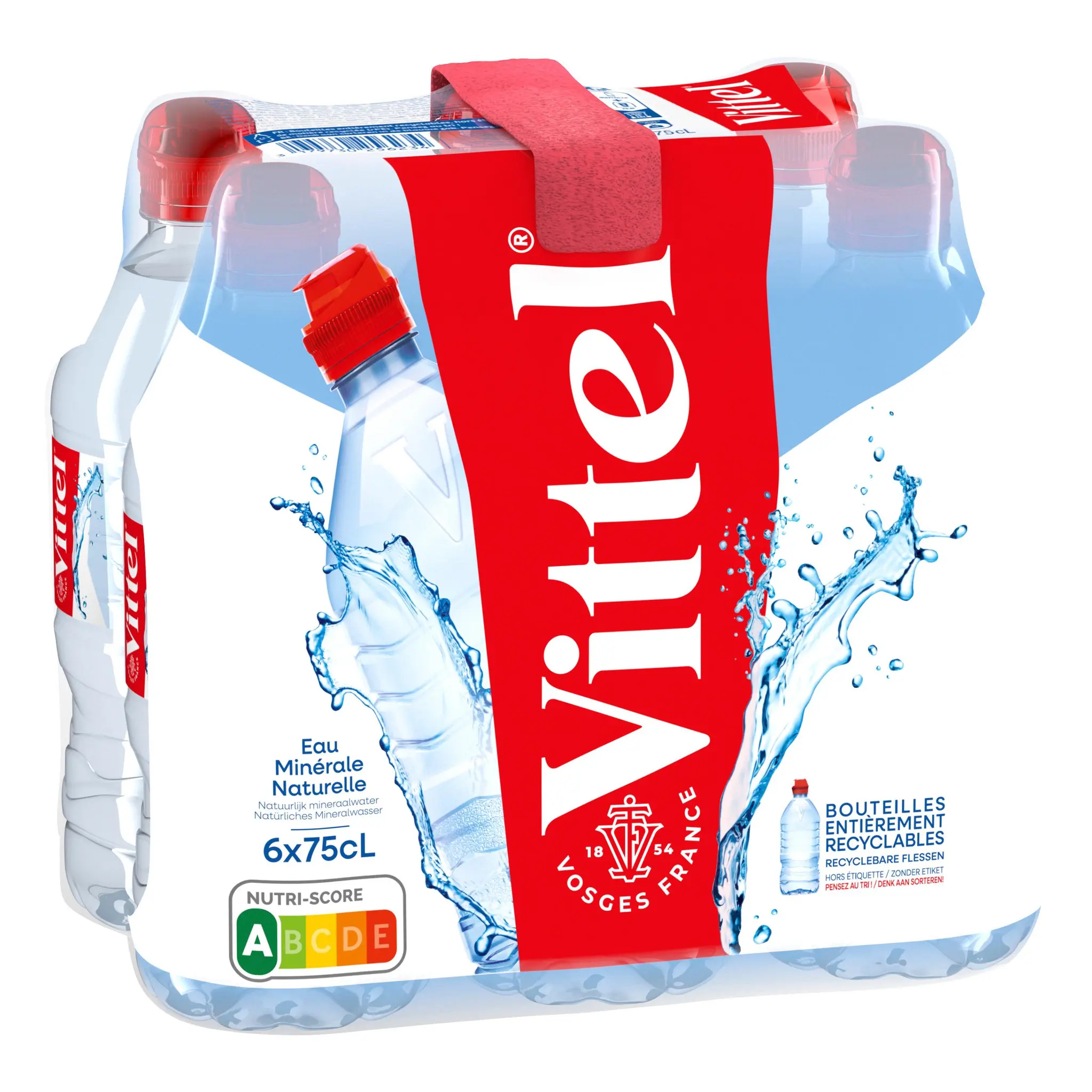 VITTEL Eau minérale naturelle plate bouchon sport