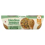Salade de lentilles boulghour et poivrons - dès 8 mois, Blédina (2 x 200 g)