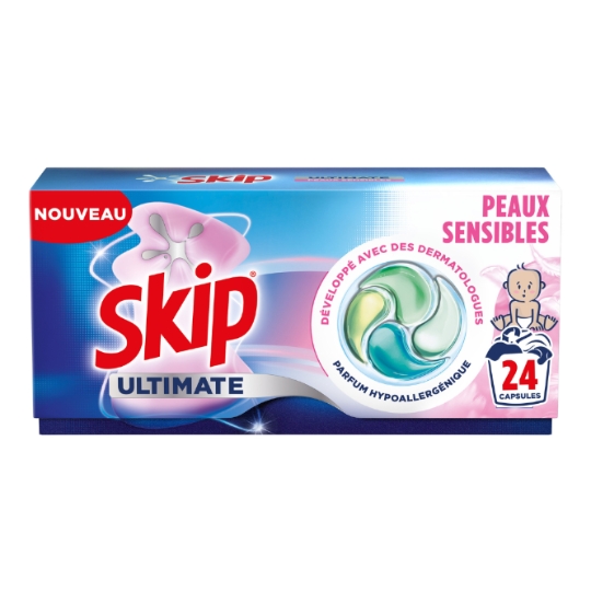 Lessive Capsules Peaux Sensibles Ultimate 4en1 SKIP