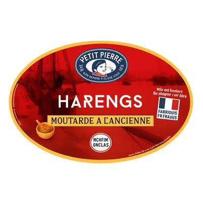 Petit Pierre Harengs à la moutarde à l'ancienne en conserve, 367g