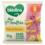 Blédina Snacking soufflés Mais Banane pour Bébé dès 8 mois, 20g