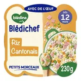 Blédina - Blédi'chef Riz Cantonnais Assiette Bébé dès 12 mois, 230g
