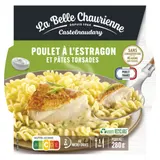 Plat Cuisiné Poulet à l'Estragon et Pâtes Torsades LA BELLE CHAURIENNE