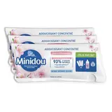 Minidou Adoucissant Concentré Fleurs D'amandier Hypoallergénique, 3 berlingots de 200 ml