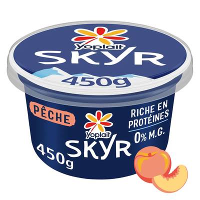 Yoplait Skyr brassé pêche 0%mg, 450g