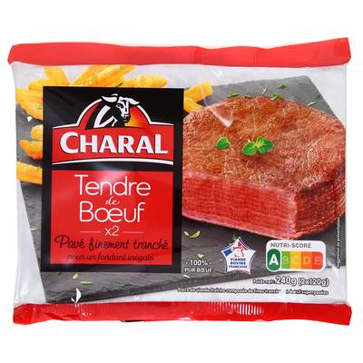 Charal Pavés Tendre de Boeuf Finement Tranché, 2x120g
