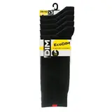 Dim Mi-chaussettes noires EcoDim x5, Taille 43/46