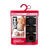 Dim Slips Coton Stretch Noirs x3, Taille 4