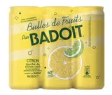 Bulles de fruits saveur citron et touche de citron vert, Badoit  (6 x 33 cl)
